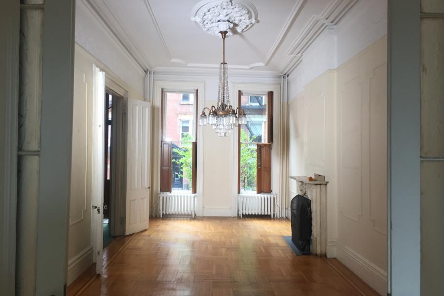 brownstone, townhouse, empty room, traditional, contemporary, 