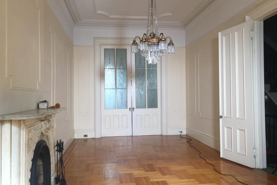 brownstone, townhouse, empty room, traditional, contemporary, 