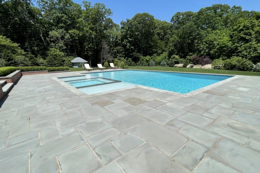 suburban, pool, patio, garden, 