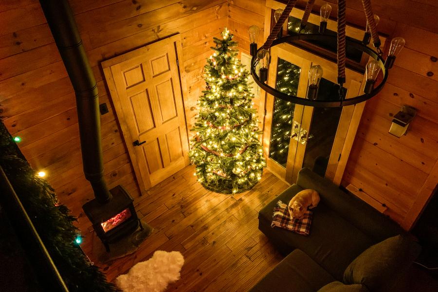 cabin, barn, lake, water, rural, country, wooded, deck, 