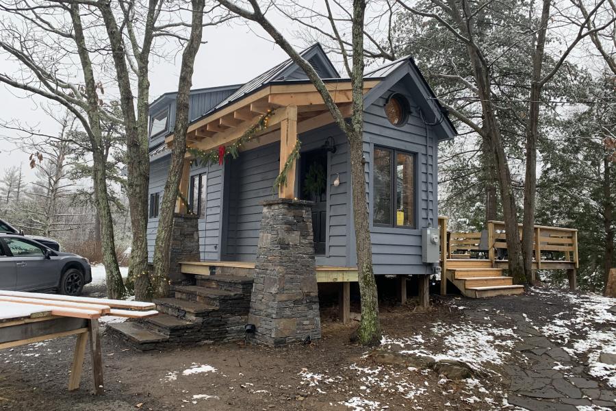 cabin, barn, lake, water, rural, country, wooded, deck, 