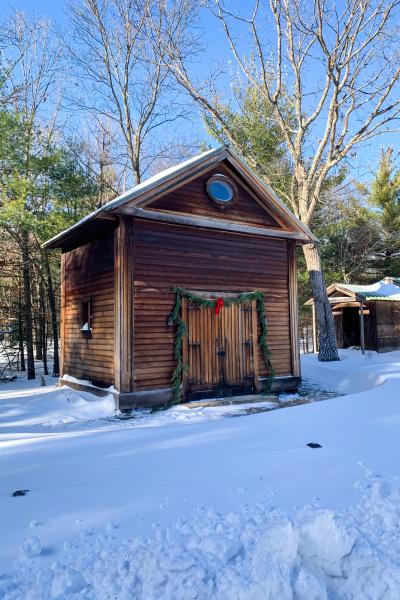 cabin, barn, lake, water, rural, country, wooded, deck, 