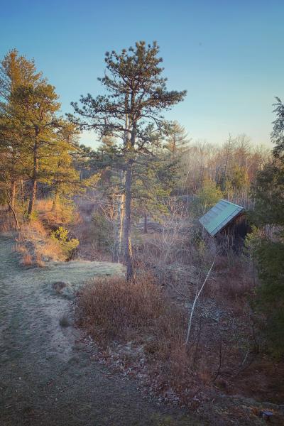 cabin, barn, lake, water, rural, country, wooded, deck, 