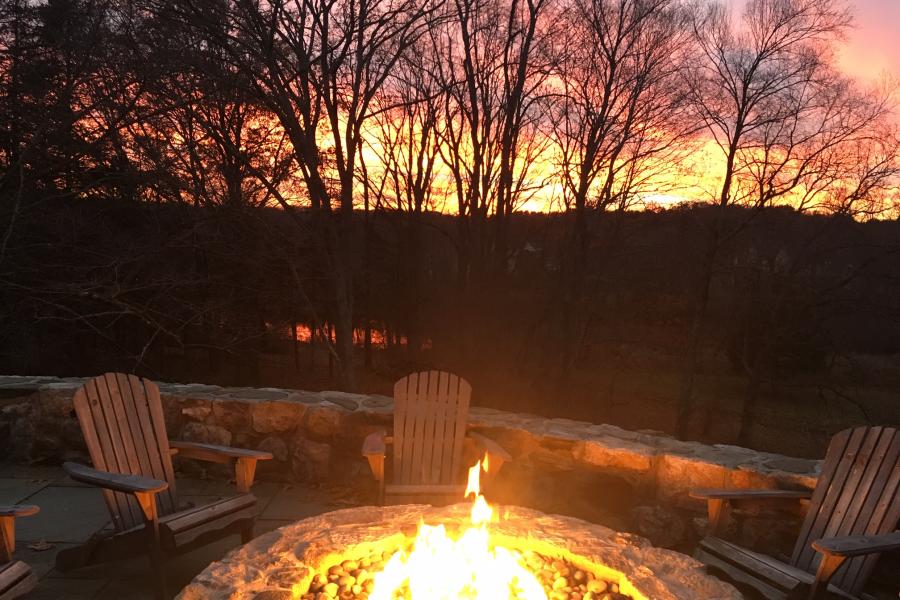 pool, patio, stone, fireplace, rustic, 