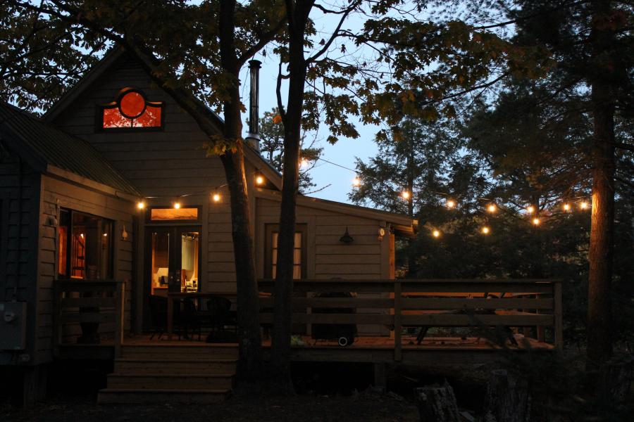 cabin, barn, lake, water, rural, country, wooded, deck, 