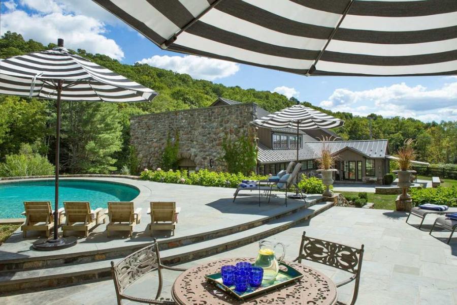 Location 5141 Found It Locations Contemporary Pool Patio Kitchen Fireplace