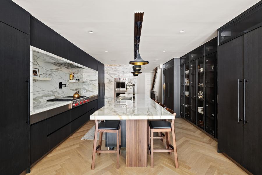 brownstone, townhouse, contemporary, upscale, staircase, terrace, garden, kitchen, bathroom, 