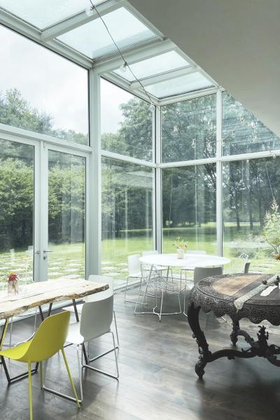 modern, light, glass, pool, estate, field, 