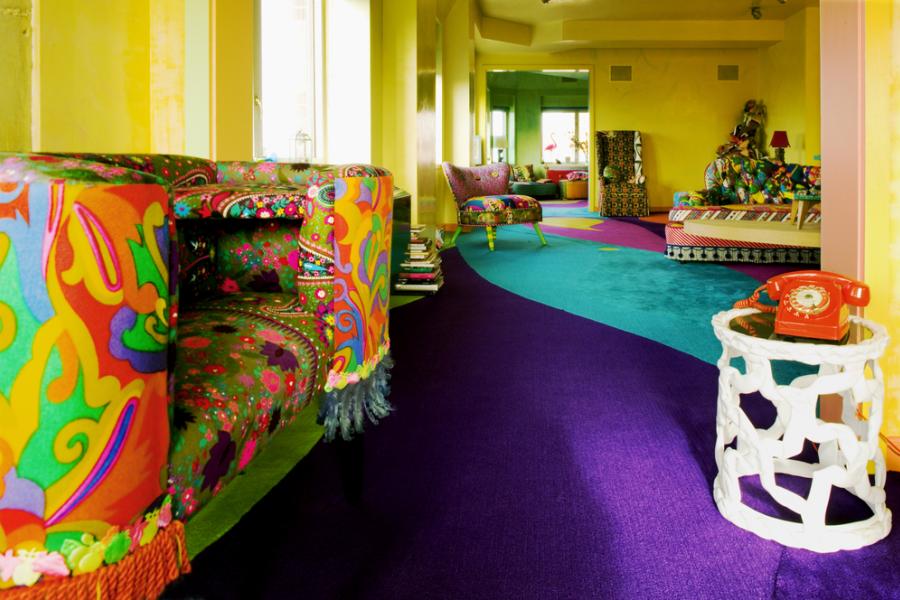 apartment, colorful, eclectic, funky, contemporary, 