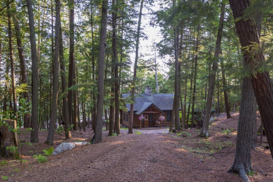 lake, rustic, traditional, cabin, water, pool, 