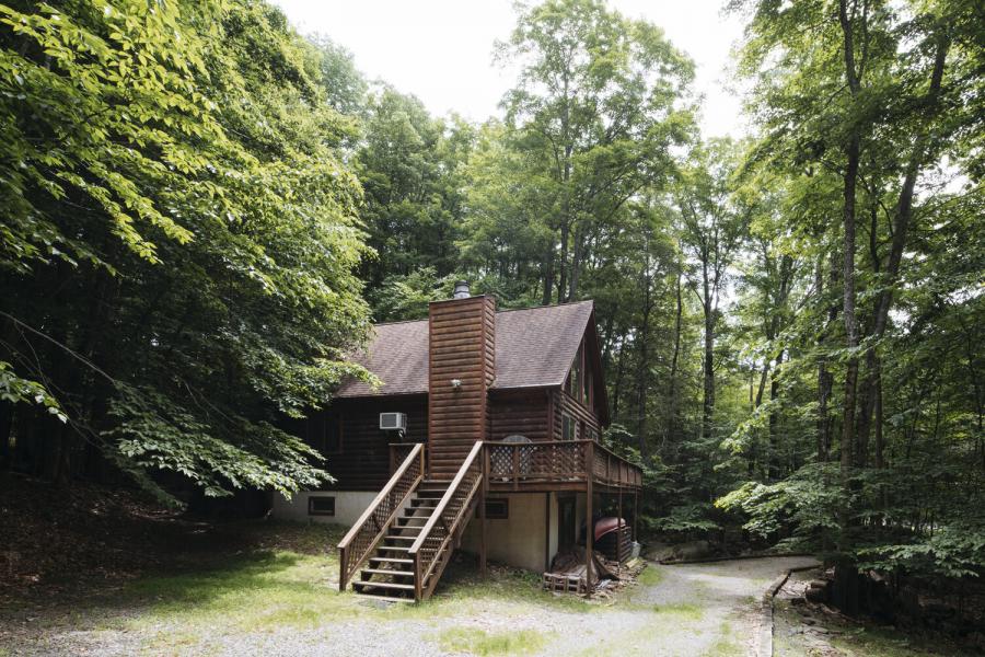 cabin, log house, rural, lake, deck, fireplace, rustic, 