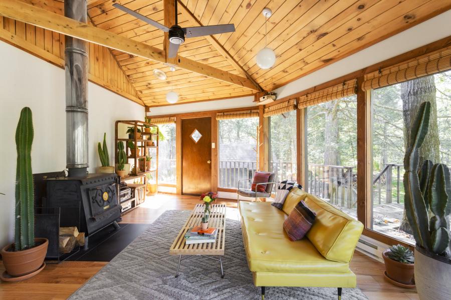 cabin, log house, rural, country, 