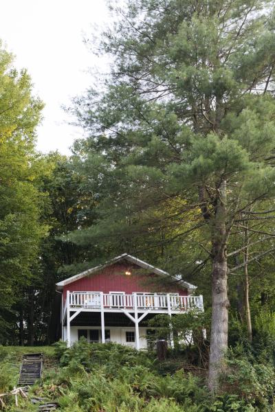 cabin, water, funky, wooded, wood, country, deck, 