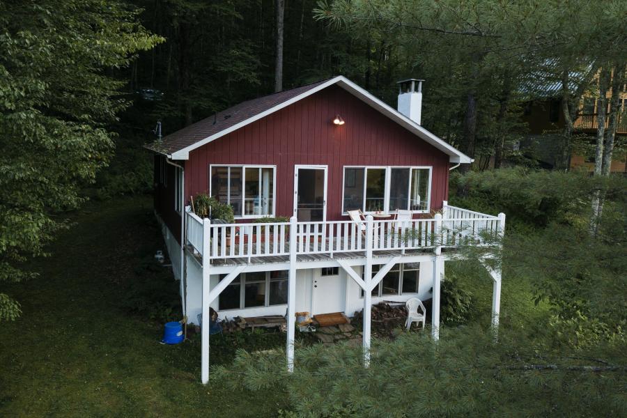 cabin, water, funky, wooded, wood, country, deck, 