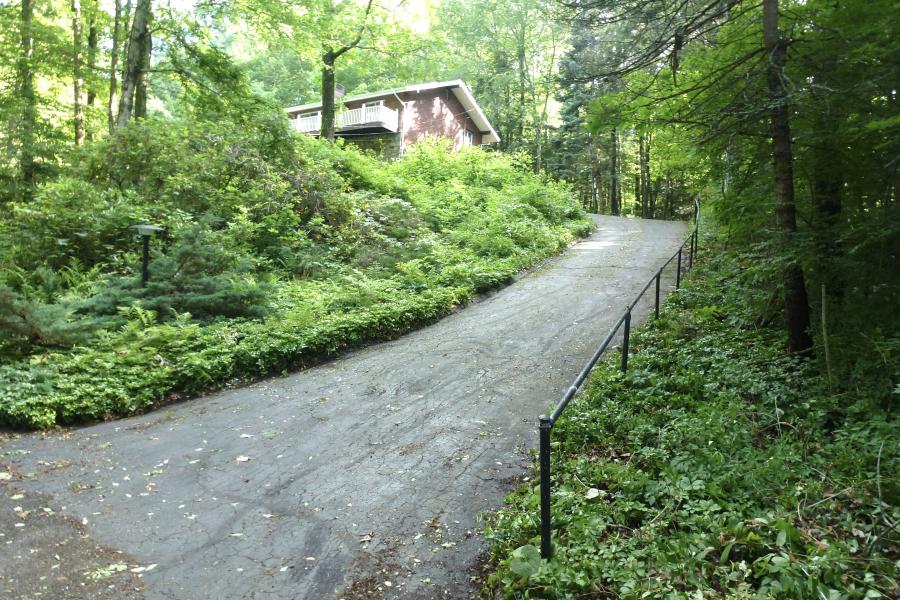 funky, stone, wood, kitchen, deck, patio, fireplace, 