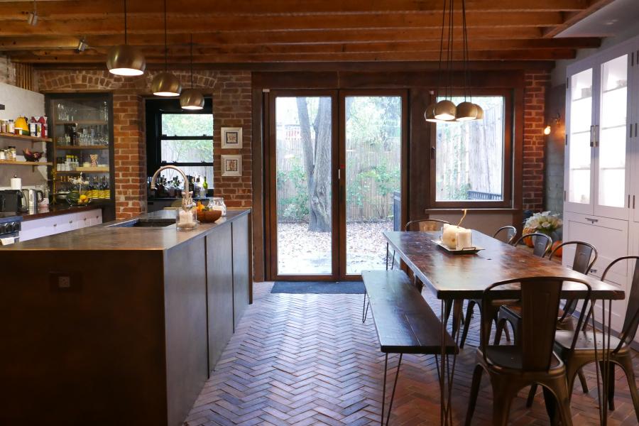 brownstone, wood, traditional, contemporary, kitchen, 