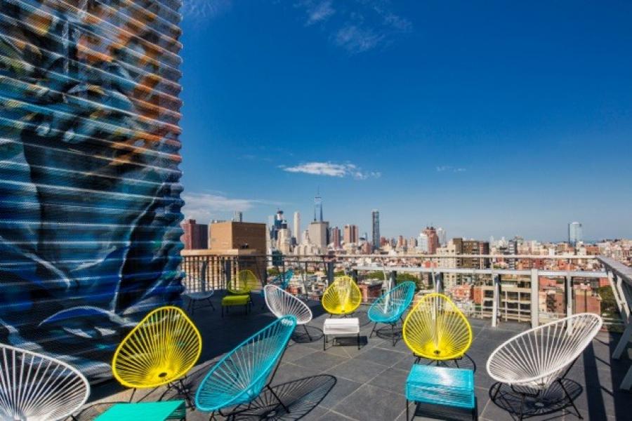 contemporary, upscale, glass, apartment, loft, staircase, rooftop, city view, 