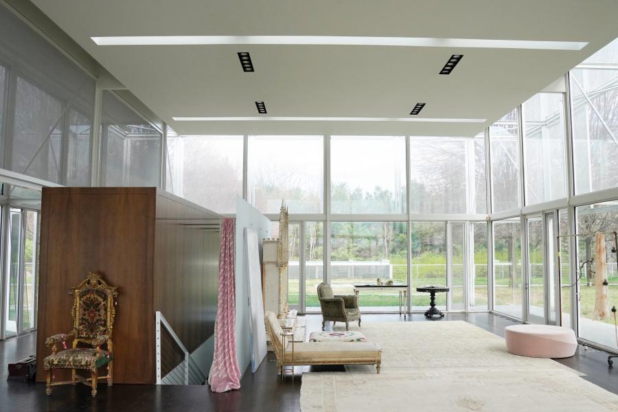 modern, light, glass, pool, estate, field, 