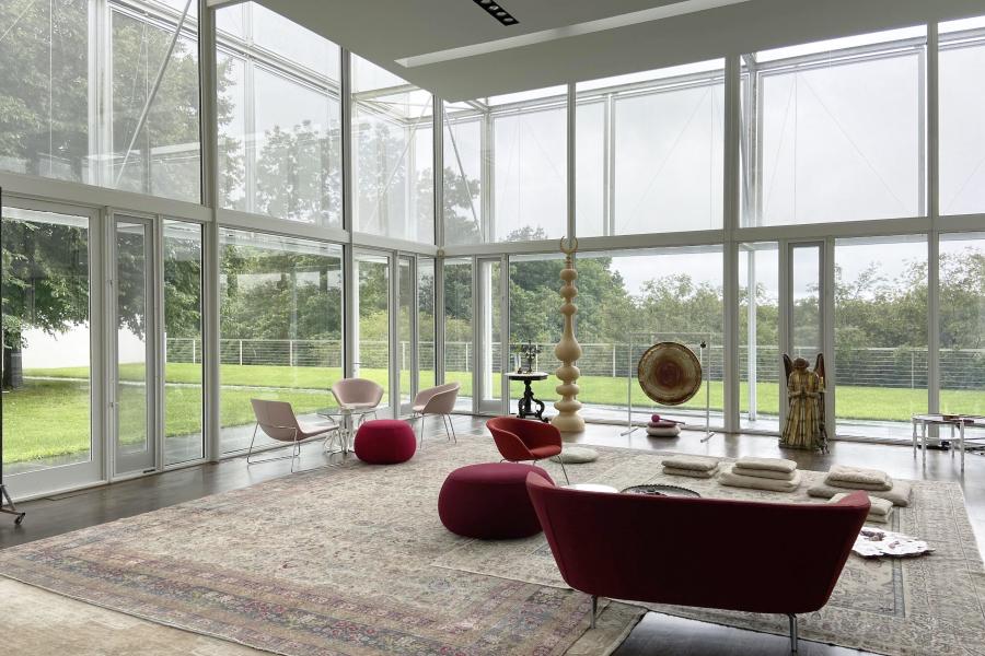 modern, light, glass, pool, estate, field, 