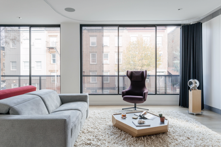 townhouse, modern, glass, light, rooftop, staircase, white, 