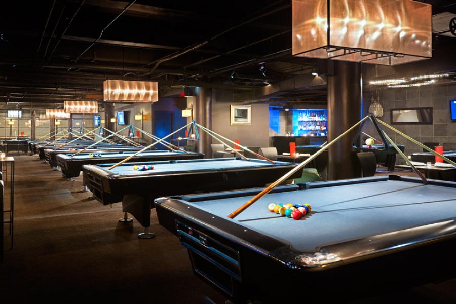 bar, lounge, pool table, contemporary, 