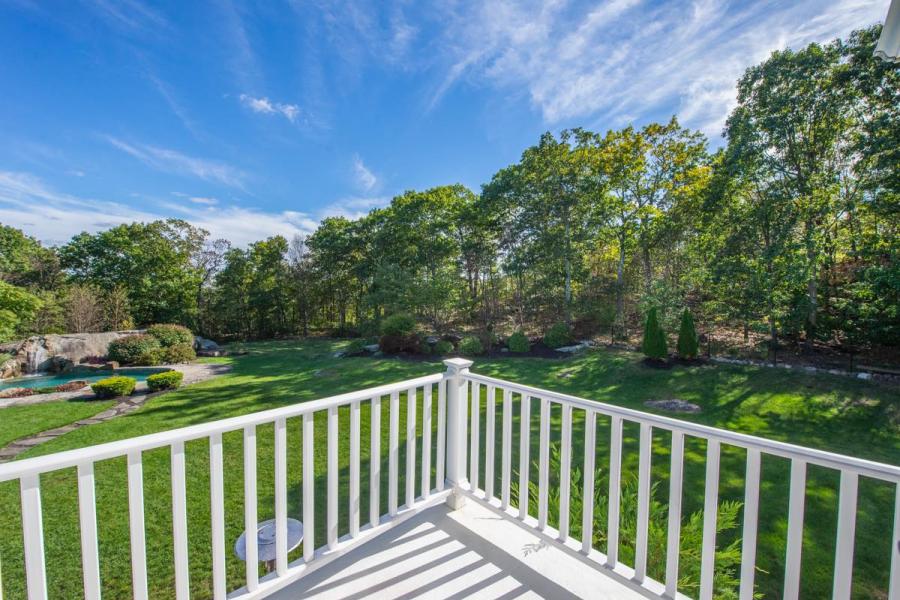 staircase, fireplace, pool, deck, patio, garden, kitchen, porch, contemporary, 