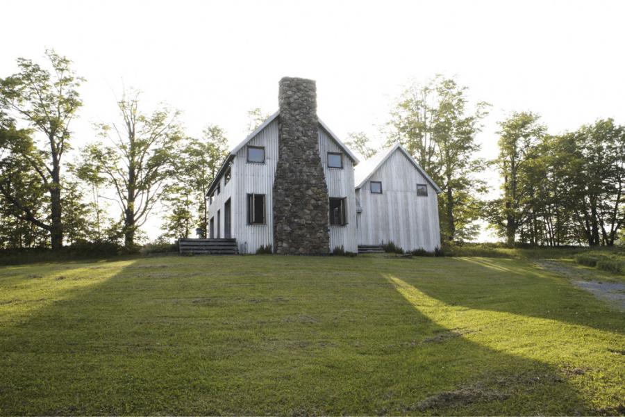 farmhouse, farm, rural, field, stone, fireplace, 