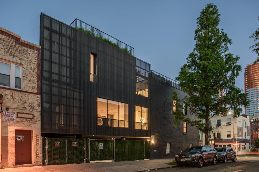 townhouse, modern, glass, light, rooftop, staircase, white, 