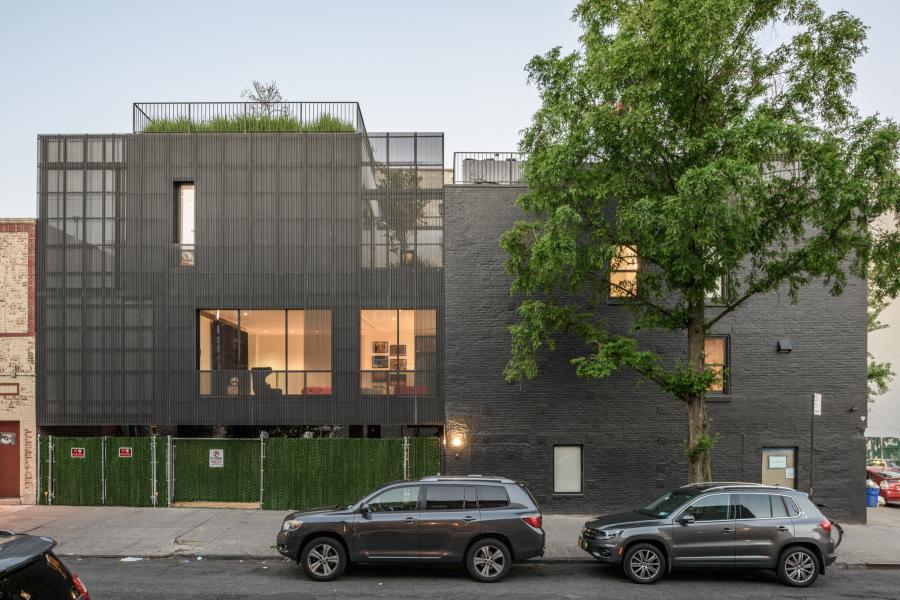 townhouse, modern, glass, light, rooftop, staircase, white, 