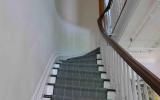brownstone, funky, eclectic, colorful, staircase, fireplace, kitchen, 