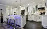 Hamptons, pool, pool table, bathroom, light, airy, upscale, staircase, kitchen, patio, 