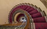 colorful, townhouse, traditional, upscale, staircase, fireplace, library, 