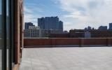 terrace, city view, rooftop, view, empty room, 