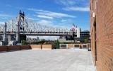 terrace, city view, rooftop, view, empty room, 