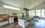 modern, contemporary, Asheville, fireplace, kitchen, 