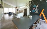 modern, contemporary, Asheville, fireplace, kitchen, 