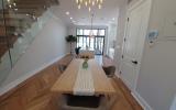 townhouse, contemporary, kitchen, light, airy, deck, staircase, bathroom, terrace, bedroom, 