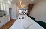 townhouse, contemporary, kitchen, light, airy, deck, staircase, bathroom, terrace, bedroom, 