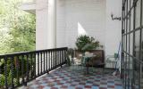 brownstone, funky, eclectic, colorful, staircase, fireplace, kitchen, 