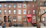 brownstone, townhouse, bohemian, eclectic, staircase, deck, kitchen, 