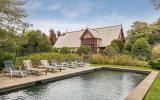 Hamptons, upscale, traditional, pool, garden, staircase, 