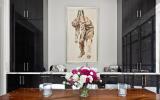 brownstone, townhouse, contemporary, upscale, staircase, terrace, garden, kitchen, bathroom, 