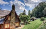 log house, cabin, stone, water, rural, Asheville, 