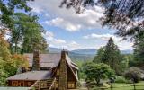 log house, cabin, stone, water, rural, Asheville, 