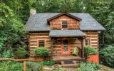 log house, cabin, stone, water, rural, Asheville, 