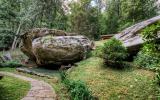 log house, cabin, stone, water, rural, Asheville, 