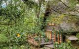 log house, cabin, stone, water, rural, Asheville, 