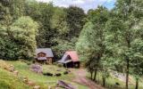 log house, cabin, stone, water, rural, Asheville, 