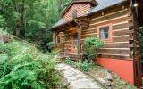 log house, cabin, stone, water, rural, Asheville, 