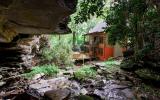 log house, cabin, stone, water, rural, Asheville, 